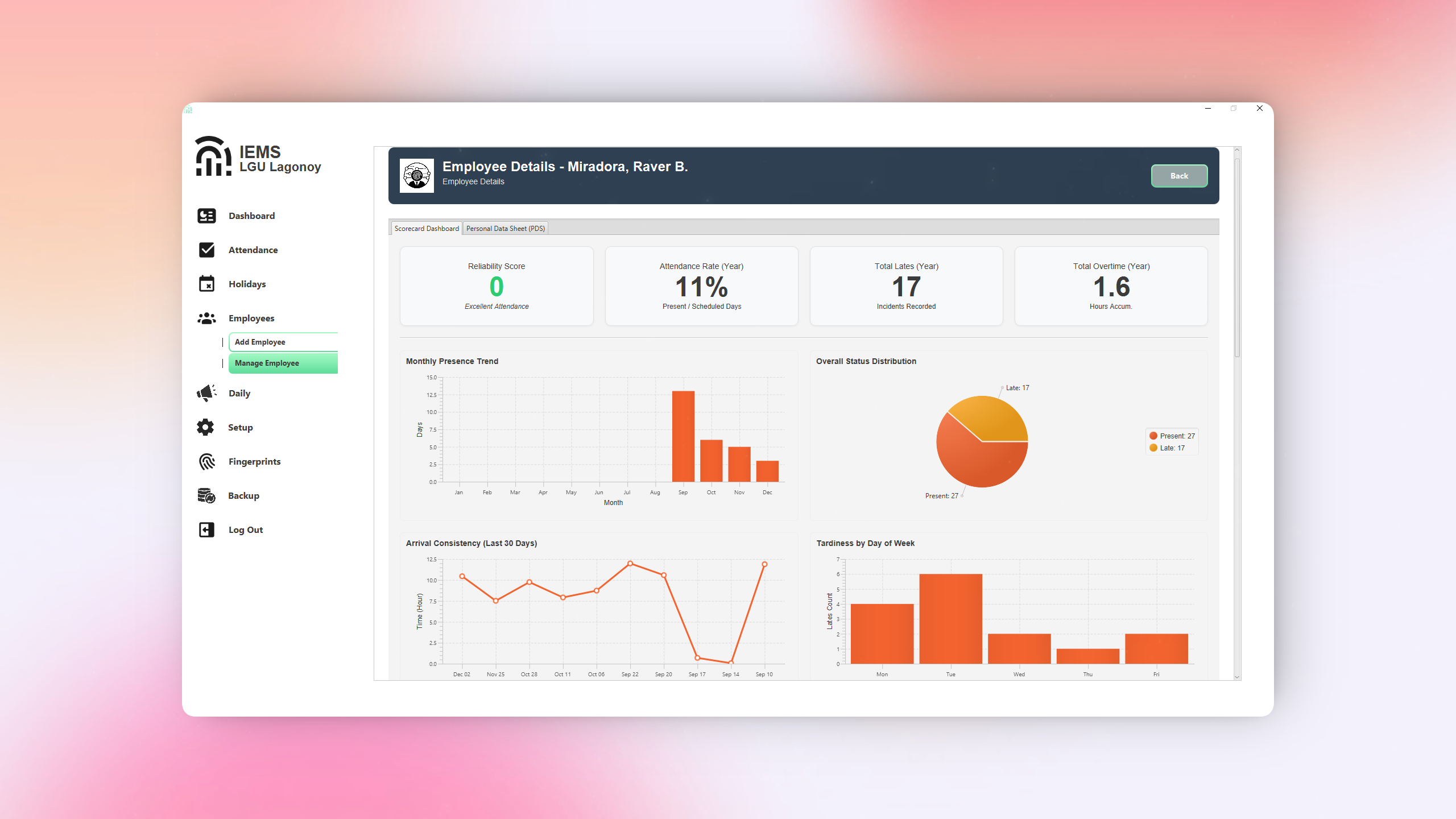 IEMS: INTEGRATED EMPLOYEE MANAGEMENT SYSTEM screenshot 3