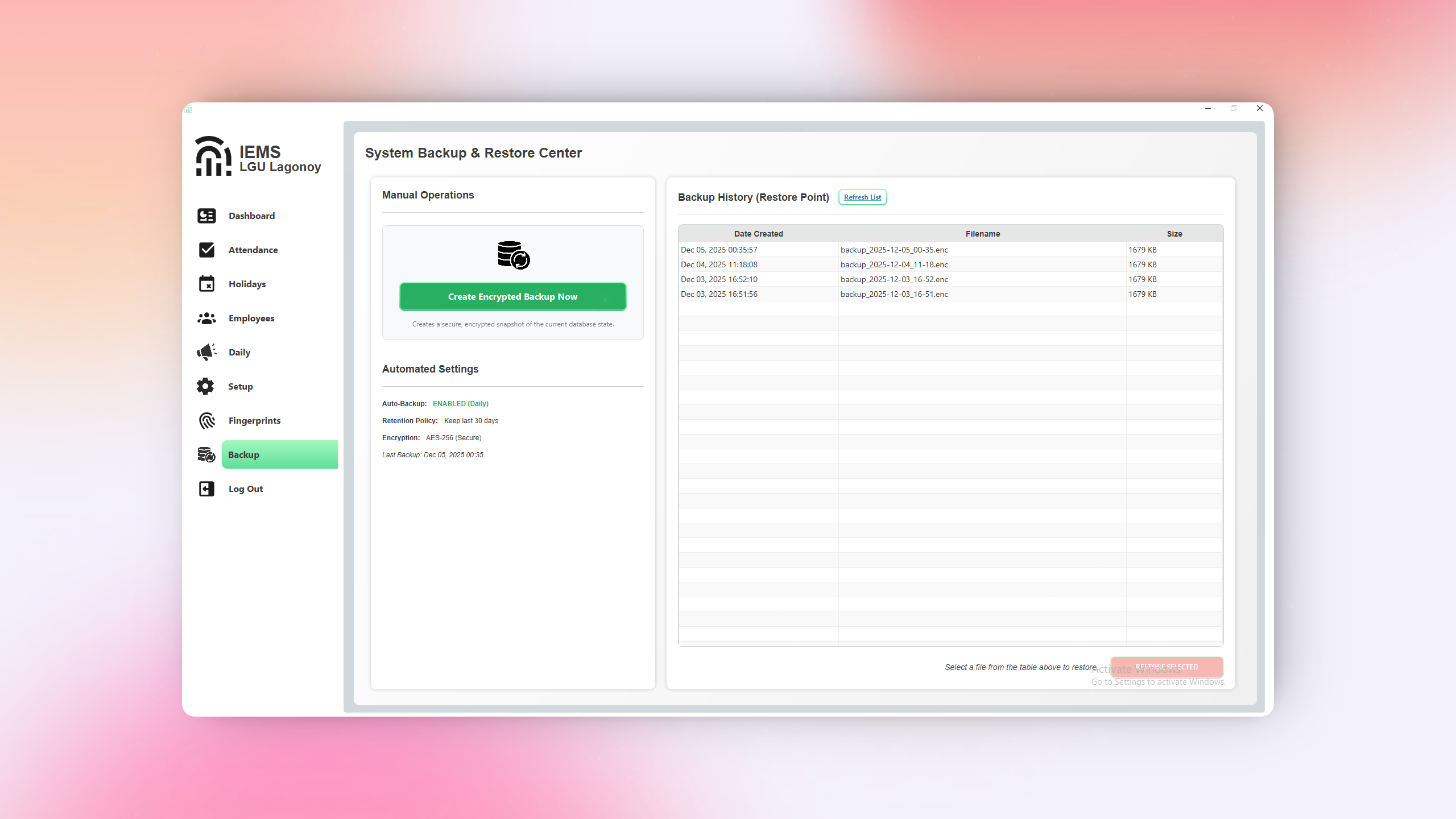IEMS: INTEGRATED EMPLOYEE MANAGEMENT SYSTEM screenshot 5
