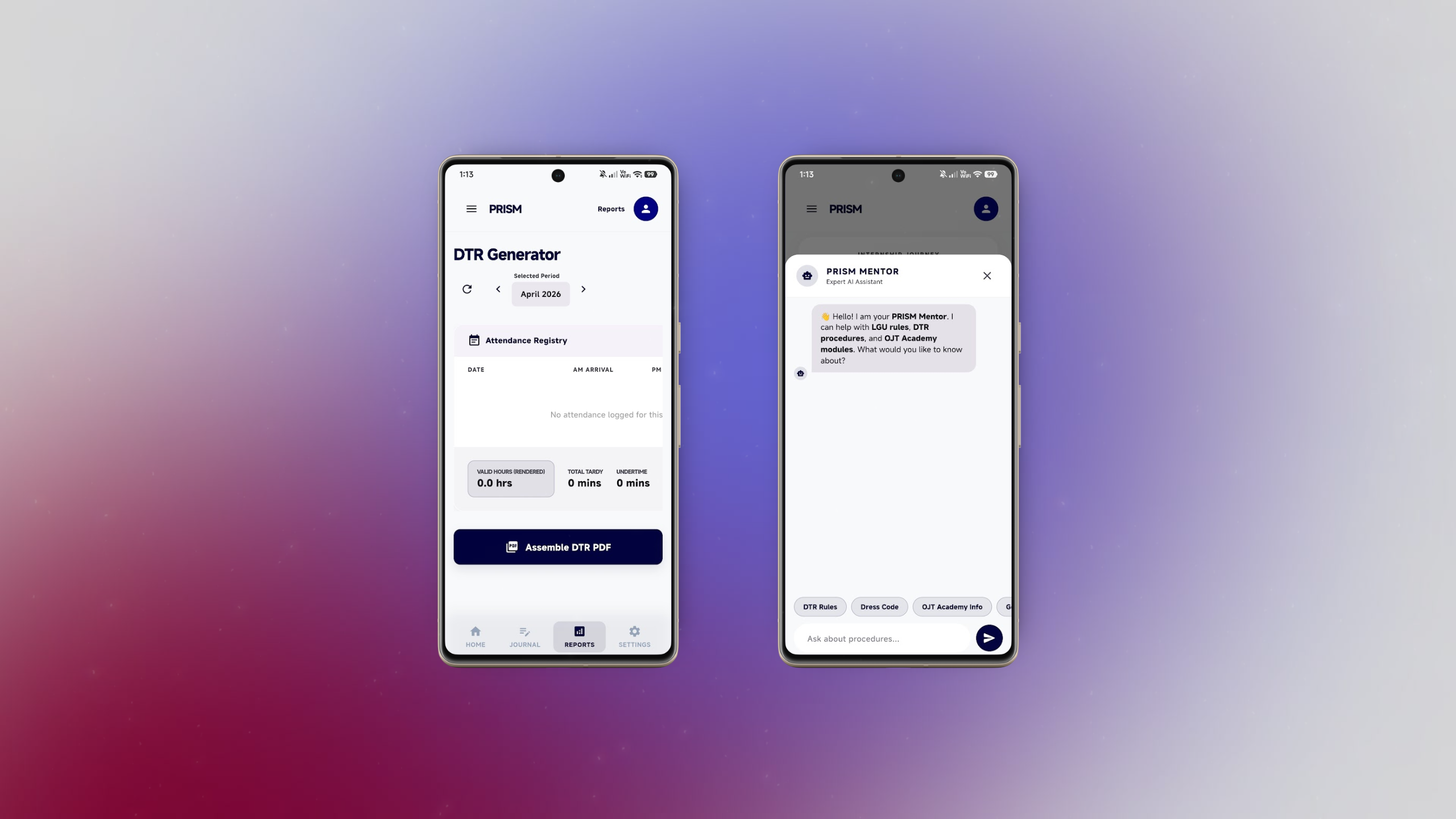 PRISM: GOVERNMENT INTERN COMPANION APP screenshot 3