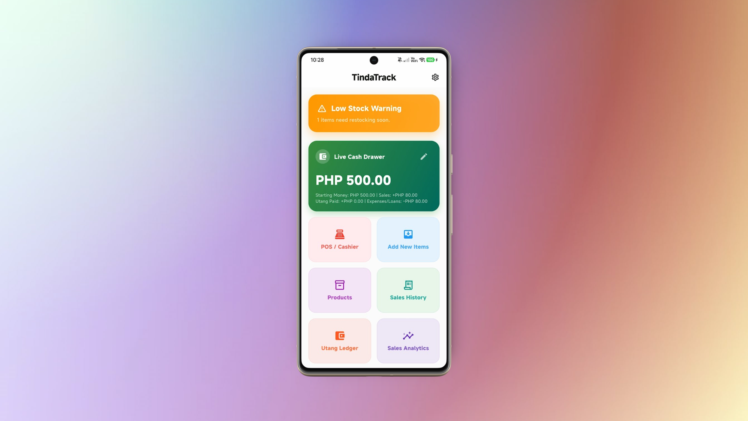 TINDATRACK: POS & INVENTORY screenshot 1